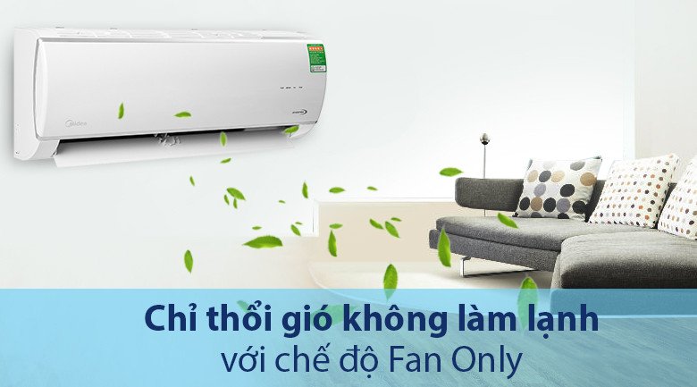 Biểu tượng chế độ Fan Only máy lạnh Midea