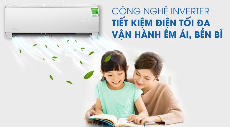 Biểu tượng công nghệ Inverter trên máy lạnh Midea