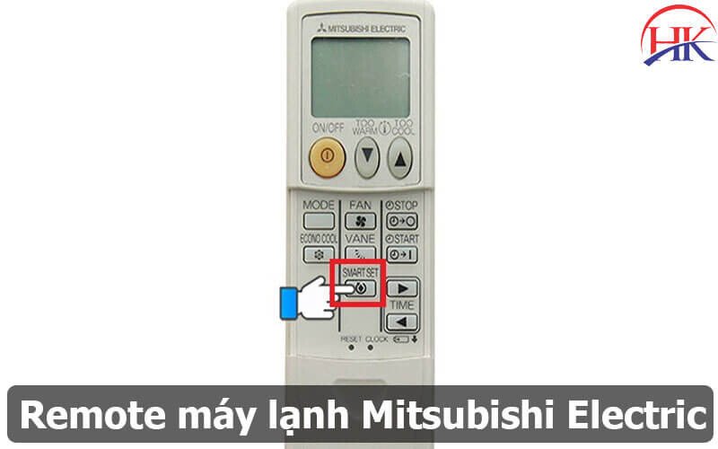 Các phím điều chỉnh nhiệt độ và chế độ trên remote máy lạnh Mitsubishi