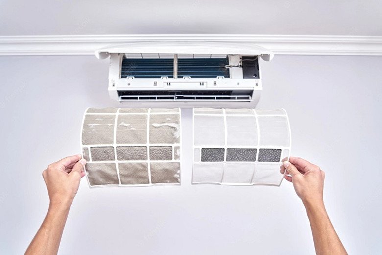 Lưới lọc bụi bẩn trên điều hòa Casper