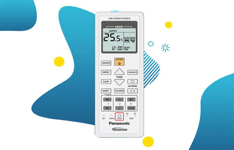 Màn hình remote hiển thị mã lỗi F11 điều hòa Panasonic khi kiểm tra.