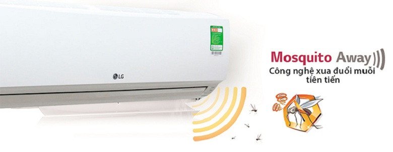 Minh họa công nghệ đuổi muỗi Mosquito Away trên điều hòa LG