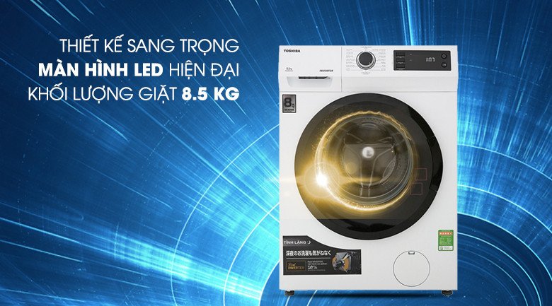 Bảng điều khiển máy giặt Toshiba lồng ngang dễ sử dụng