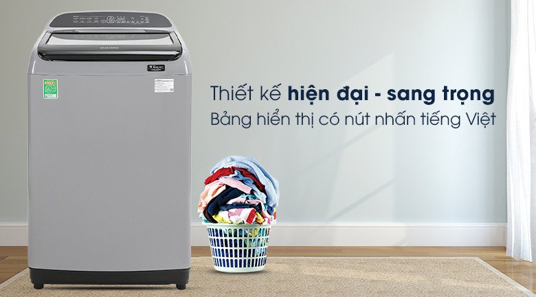 Bảng điều khiển tiện lợi của máy giặt Samsung WA10T5260BY/SV.
