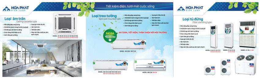 Bảng thông số điều hòa âm trần Funiki và các loại khác