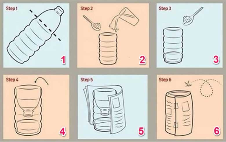 Bẫy muỗi tự chế từ chai nhựa