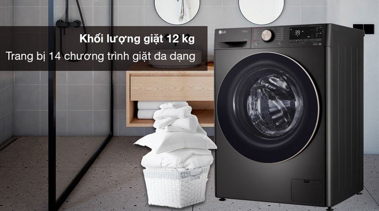 Biểu tượng 14 chương trình giặt đa dạng trên máy giặt LG FV1412S3BA