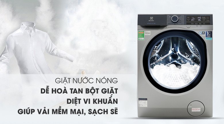 Biểu tượng chế độ giặt nước nóng của máy giặt Electrolux EWF9523ADSA