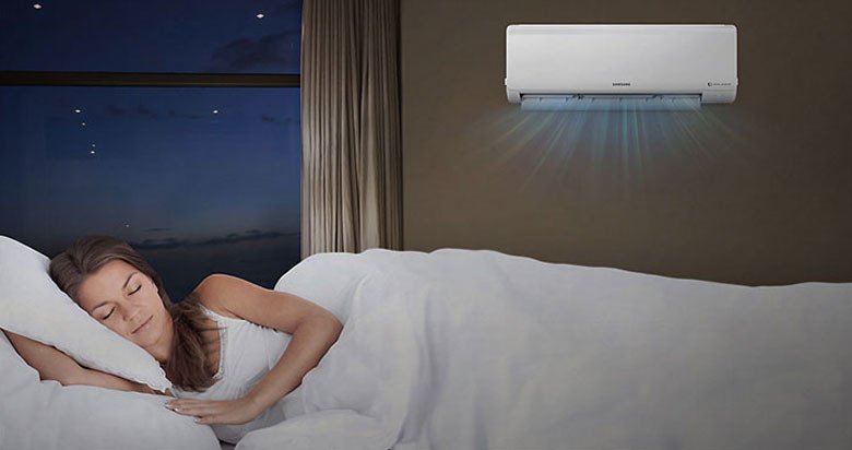 Biểu tượng chế độ ngủ ngon Good Sleep trên điều hòa Samsung