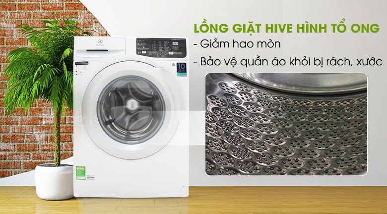Biểu tượng công nghệ giặt hơi nước Vapour Care trên máy giặt Electrolux EWF8025CQWA