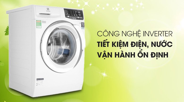 Biểu tượng công nghệ Inverter tiết kiệm điện năng cho máy giặt