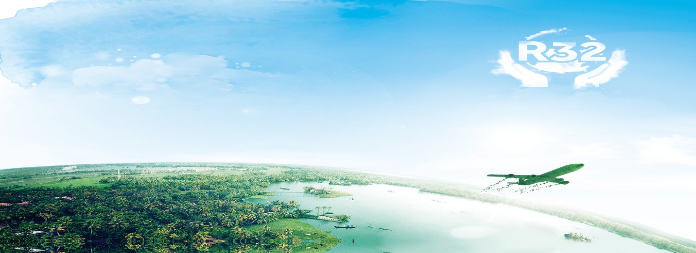 Biểu tượng gas R32 trên máy điều hòa Aqua thế hệ mới