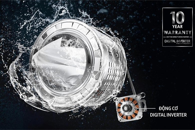 Biểu tượng hoặc hình ảnh minh họa công nghệ Digital Inverter trên máy giặt Samsung WW80T3020WW