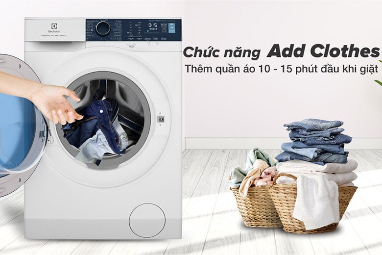 Biểu tượng tính năng Add Clothes trên máy giặt Electrolux