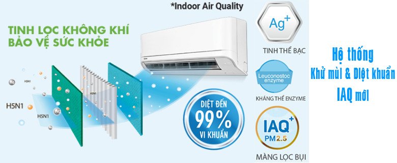 Bộ lọc Toshiba IAQ trên dàn lạnh điều hòa toshiba