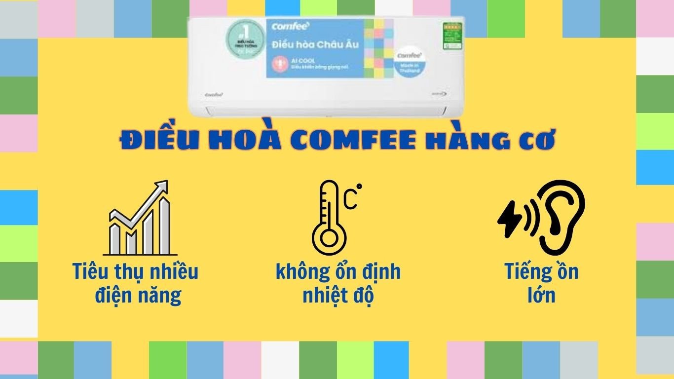 Các nhược điểm phổ biến của điều hòa cơ như tiếng ồn và tiêu thụ điện
