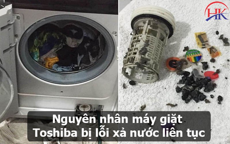 Các yếu tố gây ra lỗi xả nước không ngừng trên máy giặt Toshiba