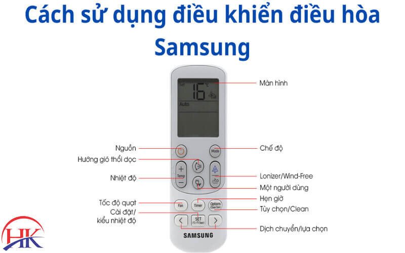 Cầm remote điều khiển máy lạnh Samsung đúng cách