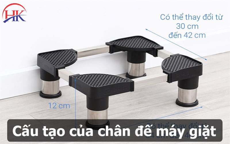 Cấu tạo và lợi ích của việc sử dụng chân đế cho máy giặt