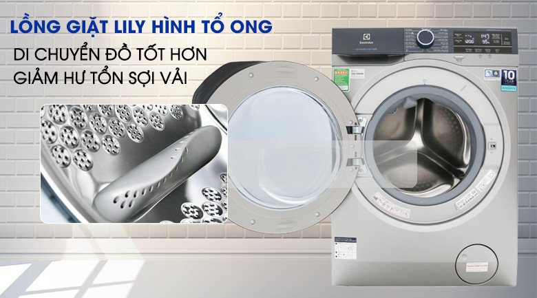 Cấu trúc lồng giặt Lily hình tổ ong của máy giặt Electrolux EWF9523ADSA