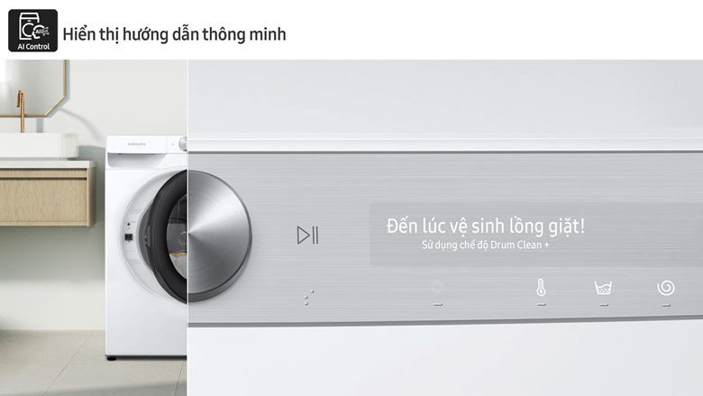 Chế độ Drum Clean+ của máy giặt Samsung WW10TP44DSH/SV tự động vệ sinh lồng giặt