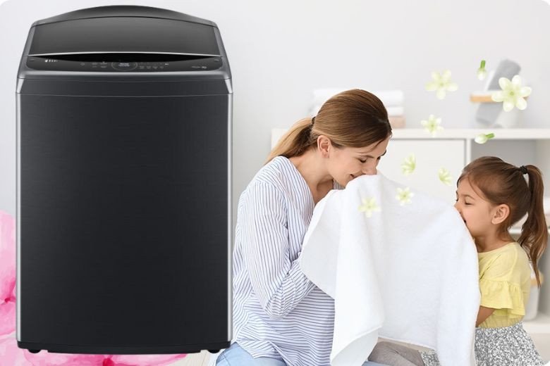 Chế độ giặt Scent+ giúp lưu hương quần áo trên máy giặt LG 25kg