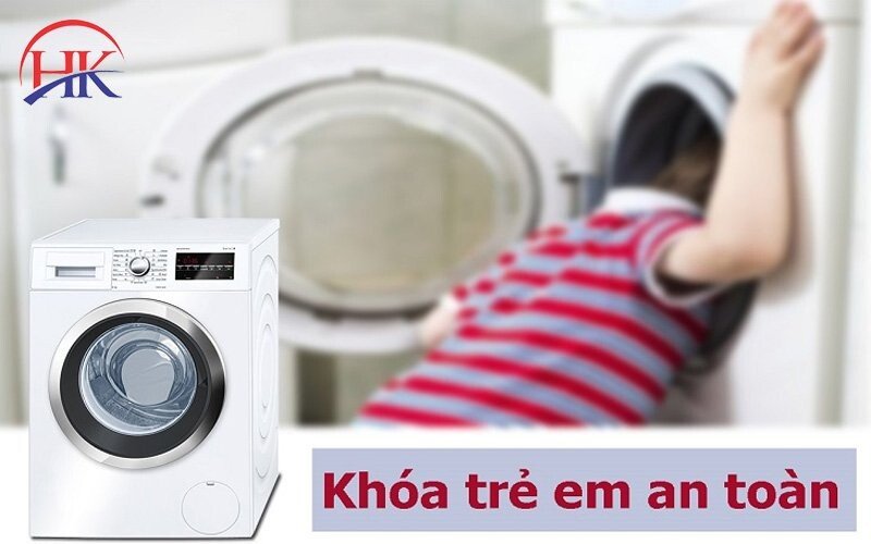 chế độ khóa trẻ em máy giặt Electrolux đảm bảo an toàn vận hành