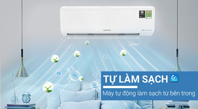 Chế độ tự động làm sạch của máy lạnh Samsung