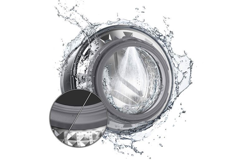 Chế độ tự động vệ sinh lồng giặt Drum Clean+ trên máy giặt sấy Samsung WD12TP34DSX/SV