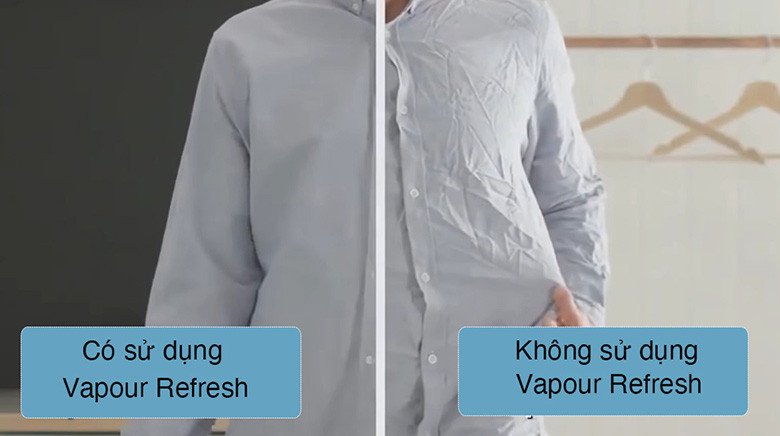 Chế độ Vapour Refresh làm mới quần áo với hơi nước trên máy giặt Electrolux