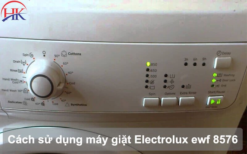 Chi tiết bảng điều khiển sử dụng máy giặt Electrolux EWF 8576