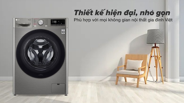 Chi tiết thiết kế vỏ ngoài và cửa lồng máy giặt LG FV1410S4P