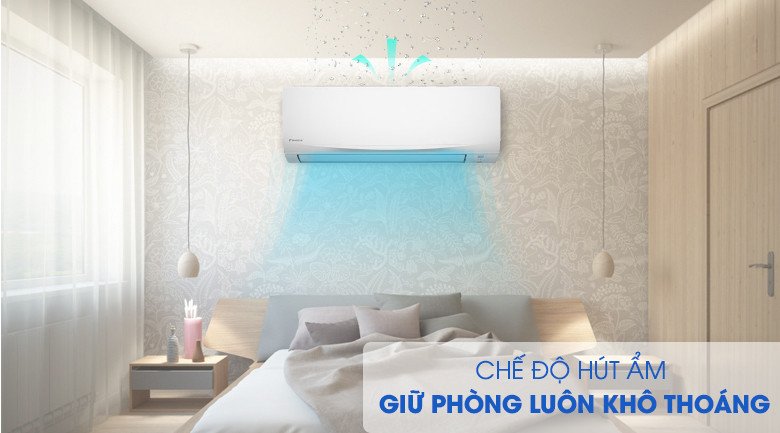 Chức năng hút ẩm giúp không khí khô thoáng với điều hòa Daikin