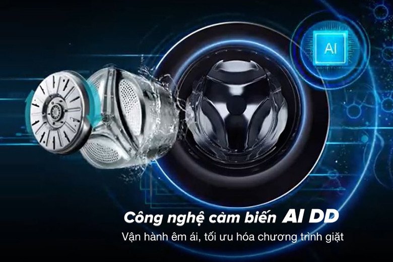 Công nghệ AI DD trên máy giặt LG FV1410S4P nhận diện chất liệu vải