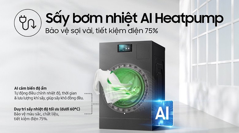 Công nghệ bơm nhiệt AI Heatpump bảo vệ sợi vải