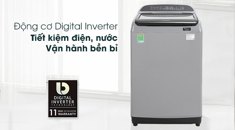 Công nghệ Digital Inverter trên máy giặt Samsung giúp tiết kiệm điện năng.