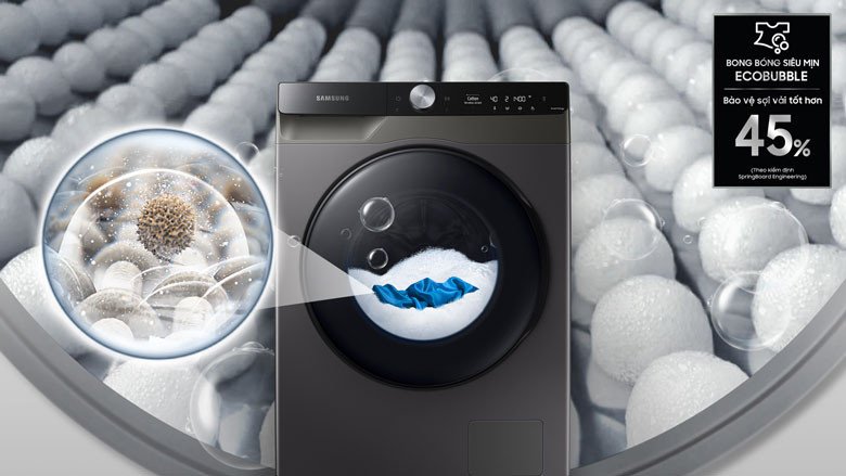 Công nghệ Eco Bubble tạo bong bóng siêu mịn làm sạch vải