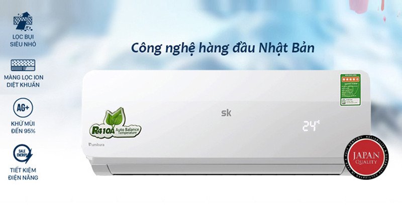 Công nghệ Inverter trên điều hòa Sumikura giúp tiết kiệm năng lượng