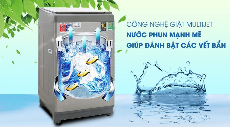 Công nghệ MultiJet trên máy giặt Aqua AQW-DK90CT