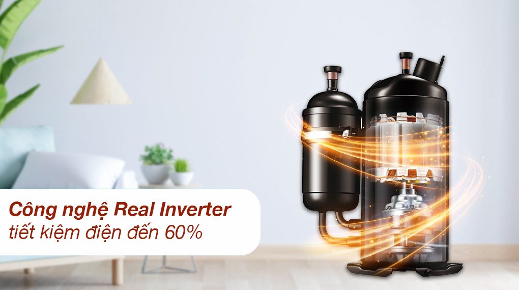 Công nghệ Real Inverter giúp máy lạnh Gree 2 HP tiết kiệm điện