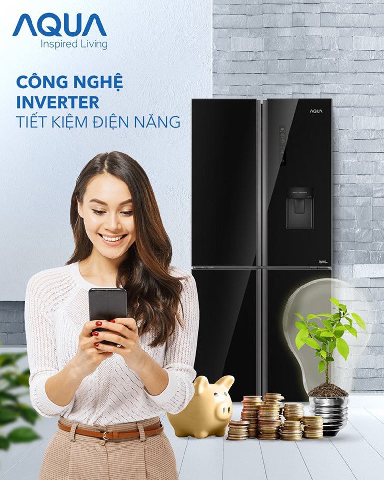 Công nghệ tiết kiệm điện trên tủ lạnh Aqua