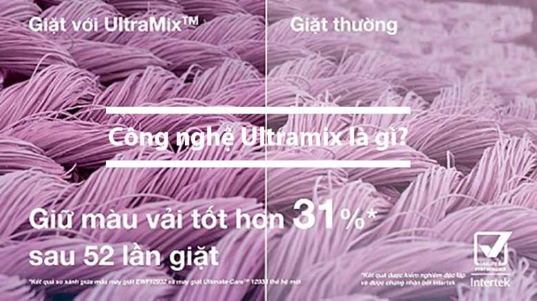 Công nghệ Ultramix giúp hòa tan bột giặt triệt để trên máy Electrolux EWF1141R9SB
