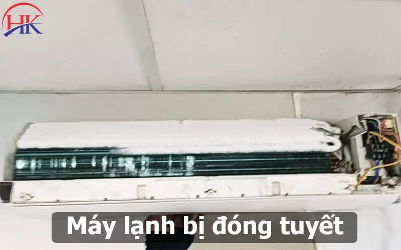 Dàn lạnh máy lạnh bị đóng tuyết nghiêm trọng cần khắc phục ngay