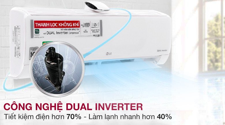 Điều hòa LG Inverter kết nối wifi điều khiển thông minh