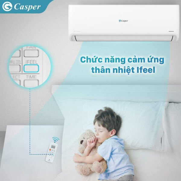 Điều khiển từ xa với cảm biến I-Feel của điều hòa Casper