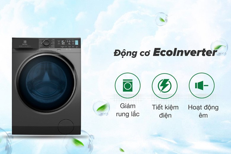 Động cơ EcoInverter trên máy giặt Electrolux EWF1142R7SB giúp tiết kiệm điện