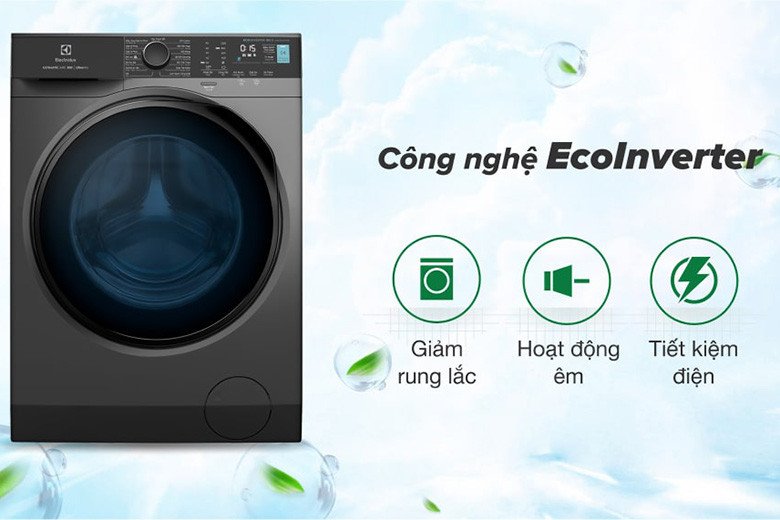 Động cơ EcoInverter vận hành êm ái trên máy giặt Electrolux 10kg