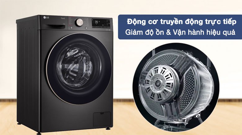 Động cơ Inverter truyền động trực tiếp bền bỉ của máy giặt LG FV1412S3BA