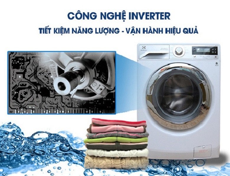 Động cơ Inverter và bảng điều khiển hiện đại của máy giặt