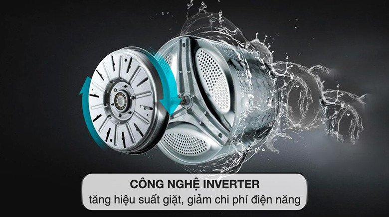 Động cơ Inverter và truyền động trực tiếp trên LG WashTower WT1410NHEG